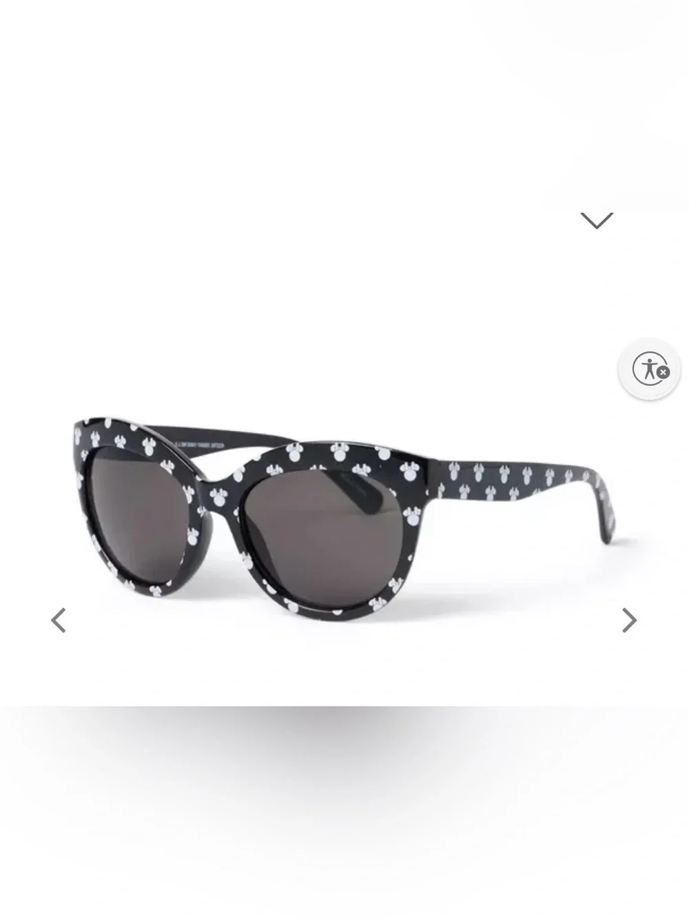 Janie and Jack Black Sunglasses with White Mickey Head Print Disney.